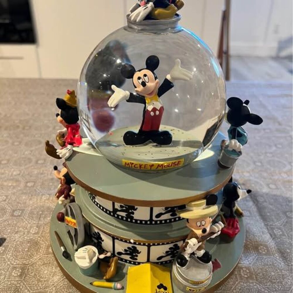 Disney Mickey Mouse through the Years Musical Snow Globe